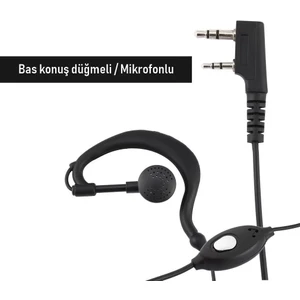 Bas Konuş Mikrofonlu Pmr Telsiz Kulaklık 2 Pin 3.5mm*2.5mm