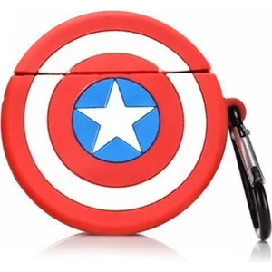Airpods 1. Nesil / 2. Nesil Kılıf Cartoon Figürlü Silikon Captain America