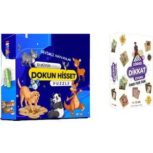 Sevimli Hayvanlar Dokun Hisset Puzzle - Clup Görsel Dikkat Oyun