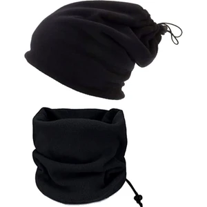 Motorcu Polar Bere ve Boyunluk Polar Kışlık Set