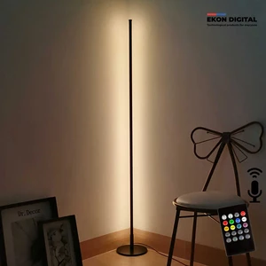 Dekoratif-Rgb Sese Duyarlı-Rf Kumandalı-Köşe LED Lambader