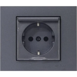 5 Adet Füme Grano Kapaklı Topraklı Priz ( Çerçeve Dahil )