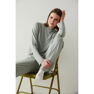 Haki Soft Pijama Takımı