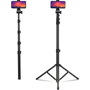 Mt-39 5 Kademeli 153CM Fonksiyonel 2 In 1 Monopod 360 Derece Dönebilen Başlıklı Tripod