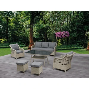 Tu Tienda Ronda 3+1+1+Masa+2puff Rattan Bahçe Balkon Mobilyası
