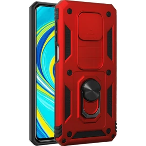 Xiaomi Redmi Note 9 Pro Max Kılıf Impact Resistant Kırmızı
