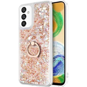 Samsung Galaxy A04S Kılıf Glitter Liquid Holder Gold