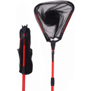 180 cm Katlanabilir Teleskopik Alüminyum Alaşım 40X40 Kırmızı Balık Kepçesi