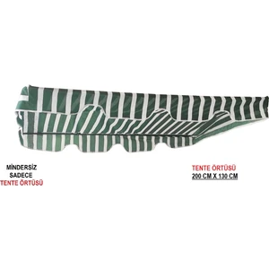 Tente Salıncak Tentesi Gölgelik 3 Kişilik Tente Gölgelik 200X130 Cm-Yeşil Beyaz
