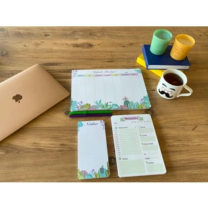 Haftalık Planlıyıcı 3'lü Set Kaktüs