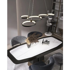 Pera Teknoloji / Azdavay / Sarkıt Avize / 5 Halka / 110x45 cm / Antrasit Gövde / 3 Renk Işık