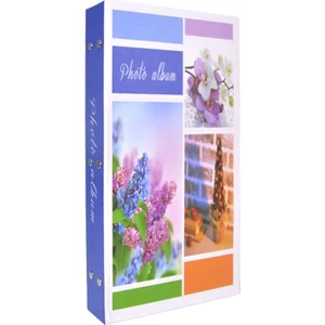 300'LÜK 10 x 15 cmCM Çiçek Desenli Mavi Fotoğraf Albümü
