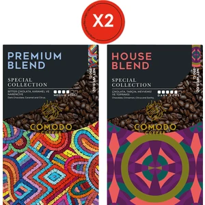 Comodo Coffee Premium Blend - House Blend Filtre-Çekirdek Kahve 2'li Paket 2x 250 gr