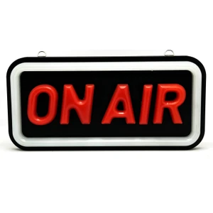 Leon Işık 'on Air' Işıklı Özel Tabela-Led ile Neon Görünümlü Tabela Beyaz Çizgi (25X12CM)