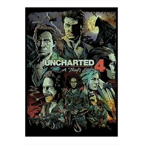 Uncharted 4 Oyun Dekoratif Ahşap Tablo