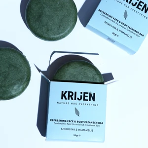Canlandırıcı Etkili Spirulina & Hamamelis Yüz ve Vücut Temizleme Barı 95 gr