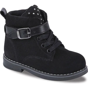 JUMP 24161 Siyah Kız Çocuk Bebek Günlük Uzun Bilekli Kalın Taban Sneaker Spor Bot Ayakkabı