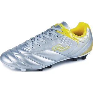 27603 Gümüş Neon Sarı Erkek Çim Halı Saha Uzun Dişli Krampon Futbol Ayakkabı