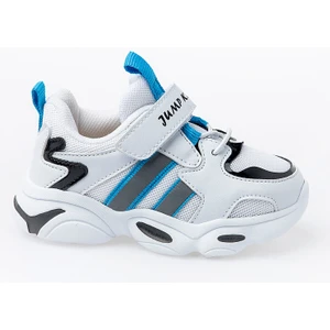 26056  Beyaz - Mavi - Siyah Uniseks Çocuk Günlük Rahat  Yürüyüş Sneaker Spor Ayakkabı