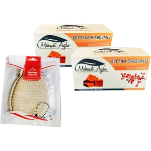 Mehmet Aydın Bitkisel Sabunlar Bıttım Sabunu 480 gr x2 ve Derma Naturel Lif