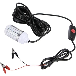 12V LED Sualtı Dalgıç Su Geçirmez Gece Balıkçılık Hafif Balık Beyaz (Yurt Dışından)