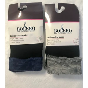 Tüylü Termal 2'li Kadın Çorap Lacivert-Gri