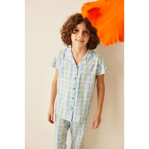 Erkek Çocuk Checker Pijama Takımı