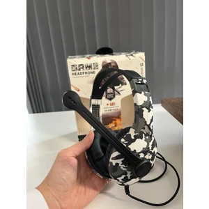 Kablolu Gaming Oyuncu Kulaklığı Askeri Desenli