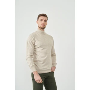 Çetinkaya Mentality 3178 Yarım Balıkçı Yaka Triko Basic Bej