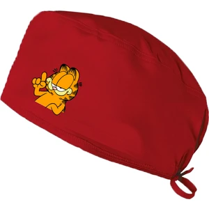 Ynk Store Garfield Baskılı Doktor Hemşire Bonesi Diş Hekimi Bonesi Aşçı Şef Bonesi Cerrahi Bone Chef Bandanası