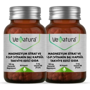Magnezyum Sitrat ve P-5-P Vitamin B6 90 Kapsül 2 Adet
