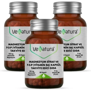 Magnezyum Sitrat ve P-5-P Vitamin B6 90 Kapsül 3 Adet