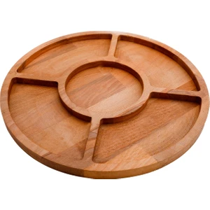 Koza Wood Art Oval Kahvaltılık Çerezlik Büyük Boy 26CM