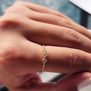 Fasek Gold Gümüş Yüzük - Süzme Sıra Taşlı Pırlanta Montörü 925 Ayar Gümüş Alyans Yüzük