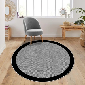 West Home Makinede Yıkanabilir Kaymaz Taban Leke Tutmaz Yuvarlak Salon Halısı ve Mutfak Halısı