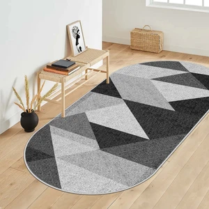 West Home Makinede Yıkanabilir Kaymaz Taban Leke Tutmaz Oval Salon Halısı Mutfak Halısı ve Yolluk