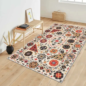 West Home Makinede Yıkanabilir Kaymaz Taban Leke Tutmaz Salon Halısı Mutfak Halısı ve Yolluk