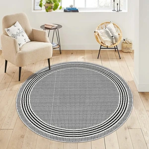 West Home Makinede Yıkanabilir Kaymaz Taban Leke Tutmaz Yuvarlak Salon Halısı ve Mutfak Halısı