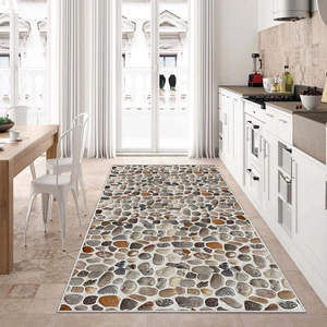 West Home Makinede Yıkanabilir Kaymaz Taban Leke Tutmaz  Salon Halısı Mutfak Halısı ve Yolluk