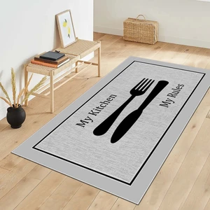 West Home Makinede Yıkanabilir Kaymaz Taban Leke Tutmaz  Mutfak Halısı ve  Mutfak Yolluk