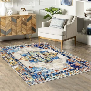 West Home Makinede Yıkanabilir Kaymaz Taban Leke Tutmaz  Salon Halısı Mutfak Halısı ve Yolluk