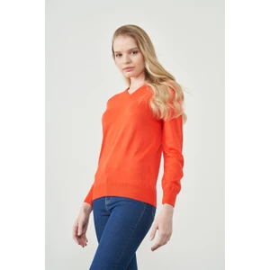 Çetinkaya Miramira Kadın V Yaka Mercan Kazak