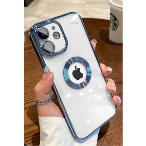 iPhone 12 Uyumlu Köşeleri Renkli Şeffaf Kamera Korumalı Silikon Luxury Telefon Kılıfı