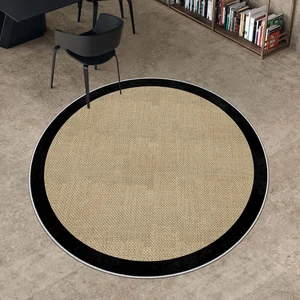 Confidence Home Makinede Yıkanabilir Kaymaz Taban Leke Tutmaz Yuvarlak Salon Halısı ve Mutfak Halısı
