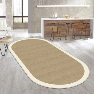 Confidence Home Makinede Yıkanabilir Kaymaz Taban Leke Tutmaz Oval Salon Halısı Mutfak Halısı ve Yolluk