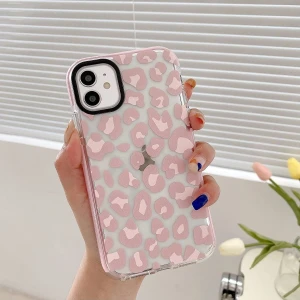 12 Mini Uyumlu Pembe Benekli Kılıf Kamera Korumalı Renkli Kenarlı Hux Silikonn Kılıf