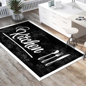 Confidence Home Makinede Yıkanabilir Kaymaz Taban Leke Tutmaz Mutfak Halısı ve Mutfak Yolluk