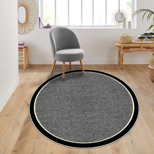 Confidence Home Makinede Yıkanabilir Kaymaz Taban Leke Tutmaz Yuvarlak Salon Halısı ve Mutfak Halısı