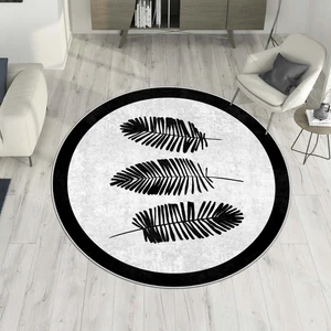 Confidence Home Makinede Yıkanabilir Kaymaz Taban Leke Tutmaz  Yuvarlak Salon Halısı ve Mutfak Halısı