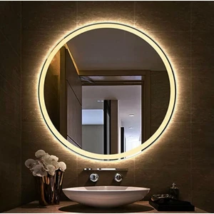 60 cm Çapında Kumlamalı LED Işıklı Ayna / Dekoratif Ayna/trafolu